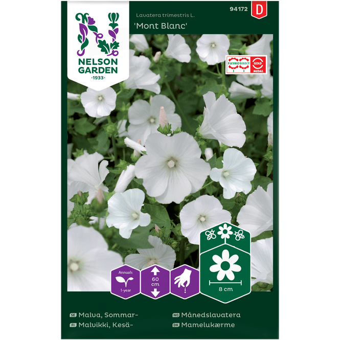 Hovedbilde Hagepoppelrose  'Mont Blanc' hvit